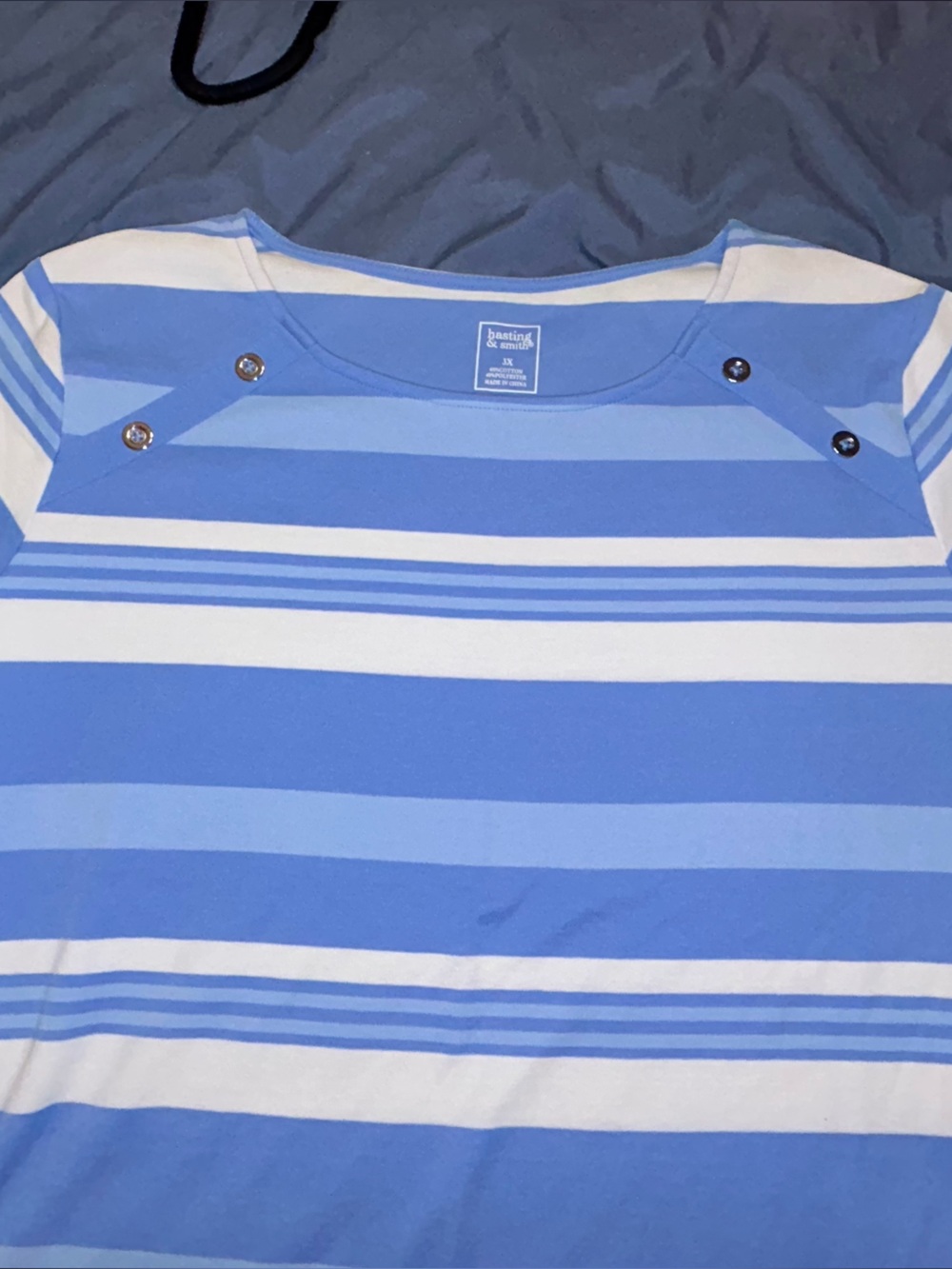 Striped Blue & White womens Top